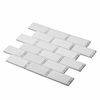 Apollo Tile Sample of White Subway With Dots 11.7"x13" Marble Mosaic Tile APLDC99R02EC14 Sample
